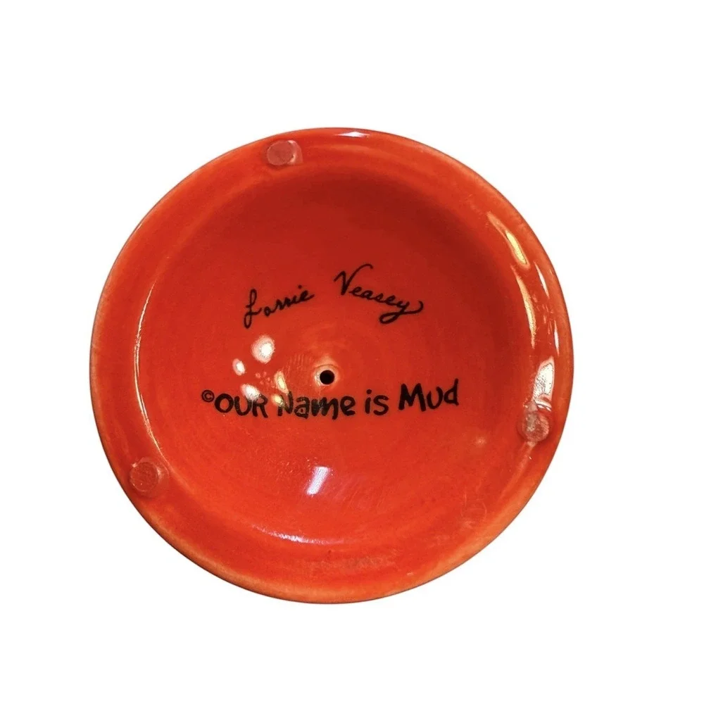 Rare Lorrie Veasey Our Name is Mud Goblet Red  (Cheap Wine expensive goblet)